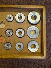 Set of 9 UNF  Screw Thread Ring Gauges . CG&T coventry gauge. Horstman