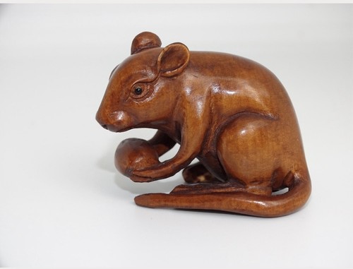 Chinese wood carved - , mouse/rat