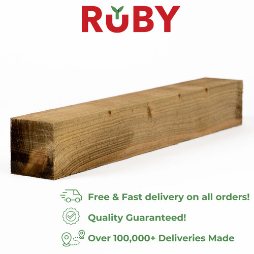 Wooden fence posts treated - wooden,