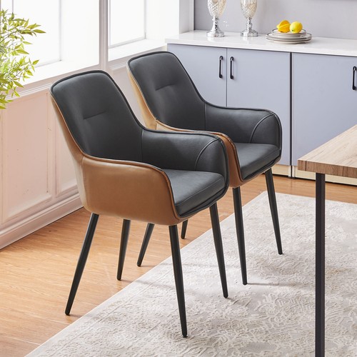 Dining chairs faux leather - 2x,