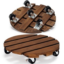 Wooden Round Garden Plant Pot