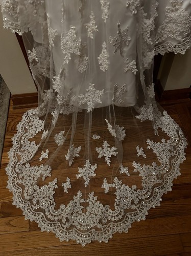 Mori lee white beaded - mori, lace