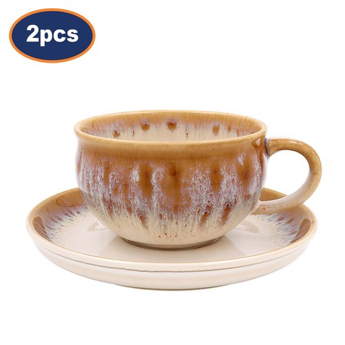 Cup saucer set of 2 - &,