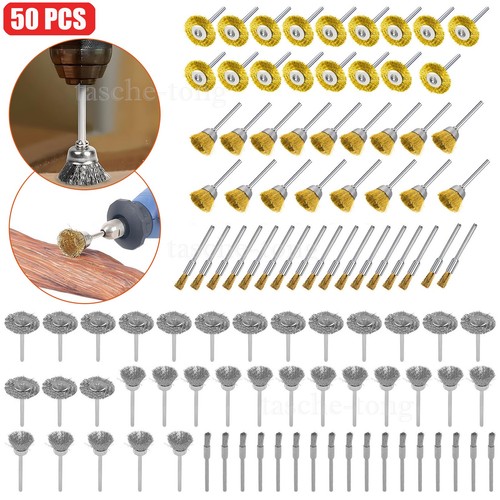 50pc wire brush brass coated - wire,