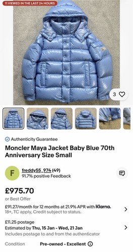 Moncler maya jacket baby blue - moncler,