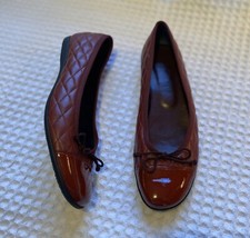 French Sole FSNY fs/ny Quilted Leather Patent Cap Toe Ballet Flats $205 Red 7