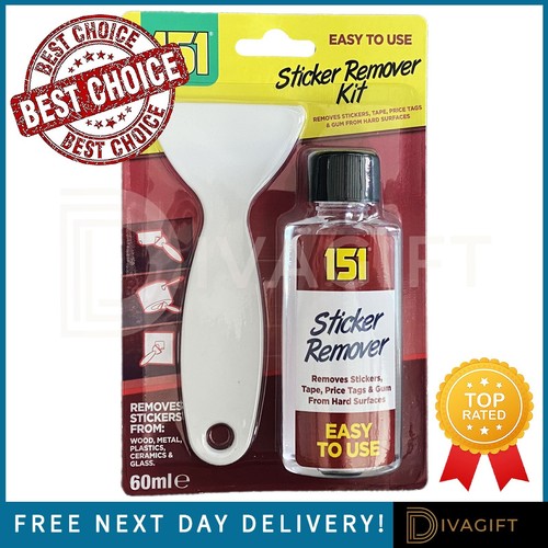Sticker remover kit - sticker, scraper