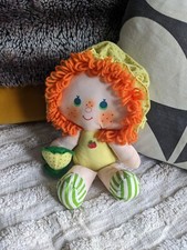 Apple Dumpling with Tea Time Turtle Rag Doll Strawberry Shortcake Vintage Retro