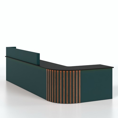 Modern curved reception desk - modern,