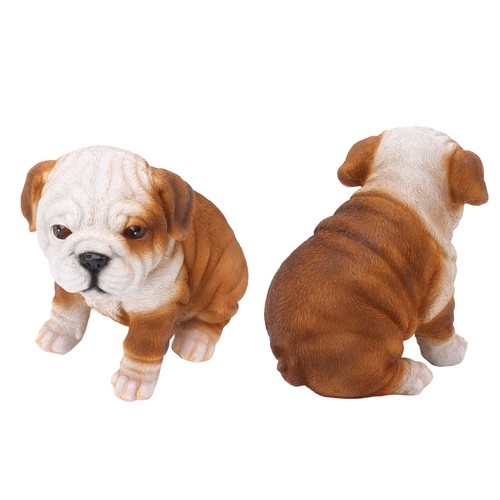 English bulldog puppy statue - english,