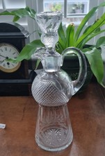 Edinburgh, Scotland  THISTLE CUT Crystal CLARET JUG Decanter 12 1/2 inches