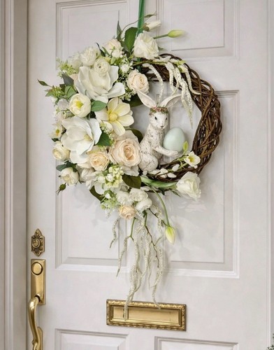 Easter bunny wreath - for, front