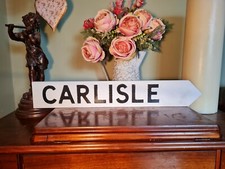 Carlisle Aged Basic Old Style British Road Sign Cumbria