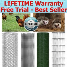 Welded Wire Mesh Panels | Galvanized Coated Sheet | 1" x 1" Hole (Choose Size)