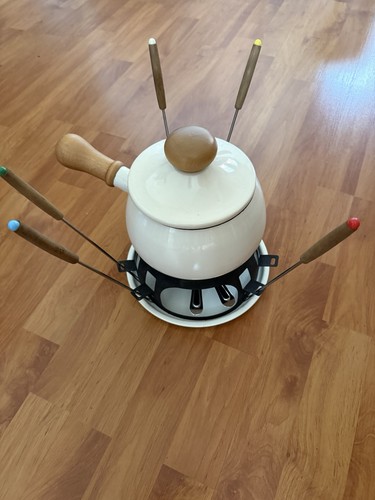 Ceramic fondue set - ceramic, w/