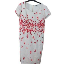 Kate Cooper Red & Cream White dress - Size UK16