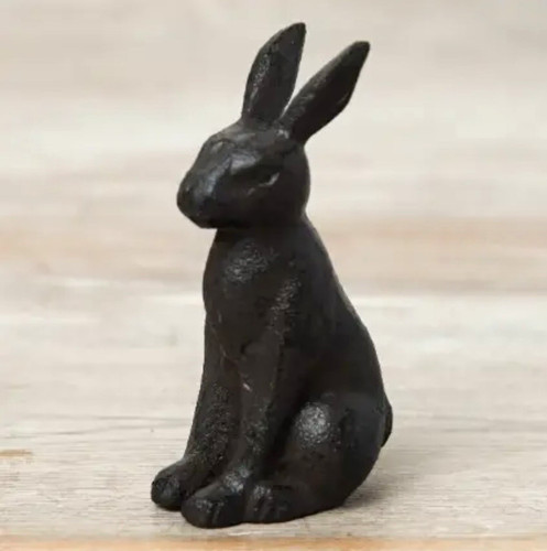 Cast iron rabbit figurine - rabbit,
