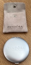Pandora Compact Mirror with Suede Pouch and Original Box.