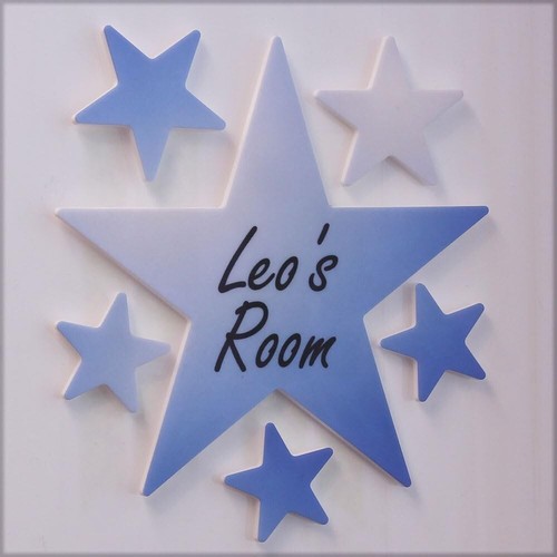 Personalised colour star - personalised, door
