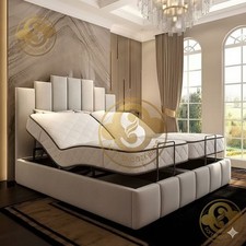 Art Deco Electric Adjustable Bed Frame + Mattress & Headboard | Mobility / UK