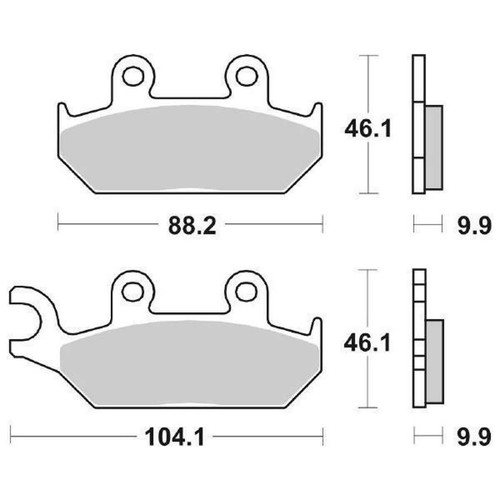 Pair brake pads - pair, 650