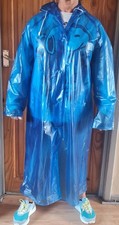 vintage pvc raincoat Mac Debenhams Translucent Blue
