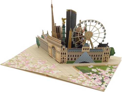 Paris skyline pop card - skyline, pop-up