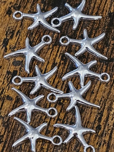 Shiny starfish sea charms - 10,