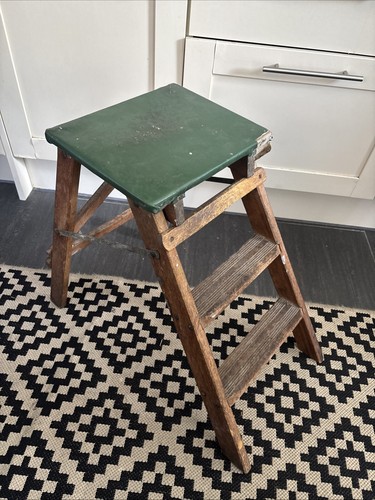 Vintage wooden steps - wooden, ladder