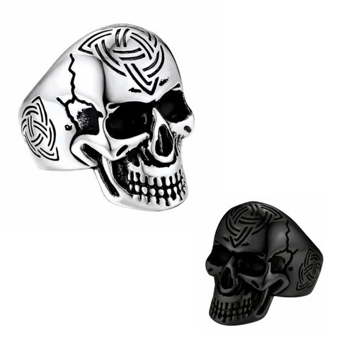 Men skull ring - skull, stainless