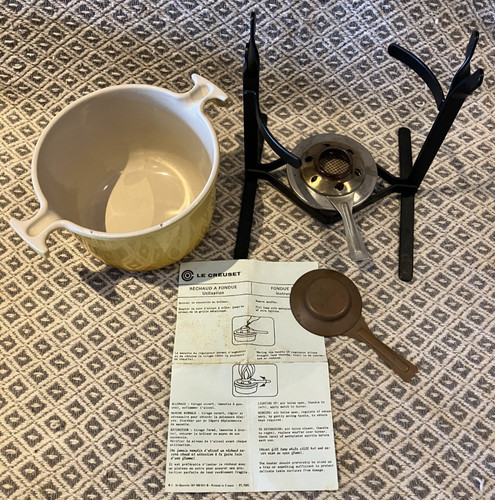 Creuset fondue set with - creuset,