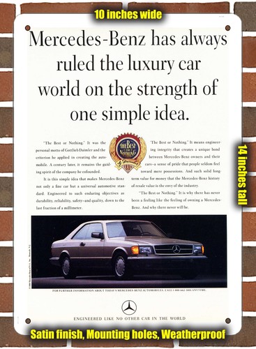 Metal sign 1989 - metal, mercedes