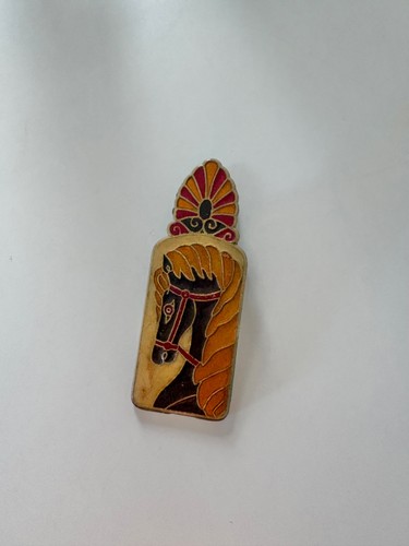 Vintage brass cloisonne enamel - brass,