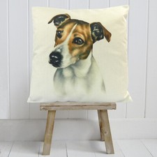 Jack Russell Terrier Dog Cushion Cover Decorative Animal Watercolour Print Gift