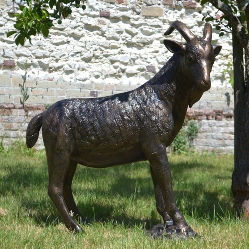 Billy goat bronze metal - bronze, garden