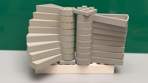 Lego grey beige spiral - grey,
