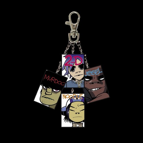 Gorillaz bag charm keyring - gorillaz,