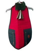 Gucci dog coat GG Logo Red Green Jacket Size L With Box And Paperbag RRP £350