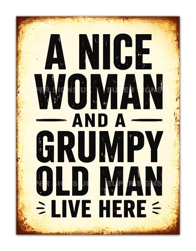 Funny grumpy old man - man, metal
