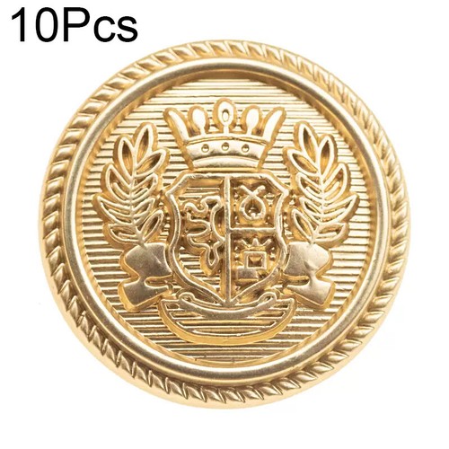 10pcs round metal buttons - metal,