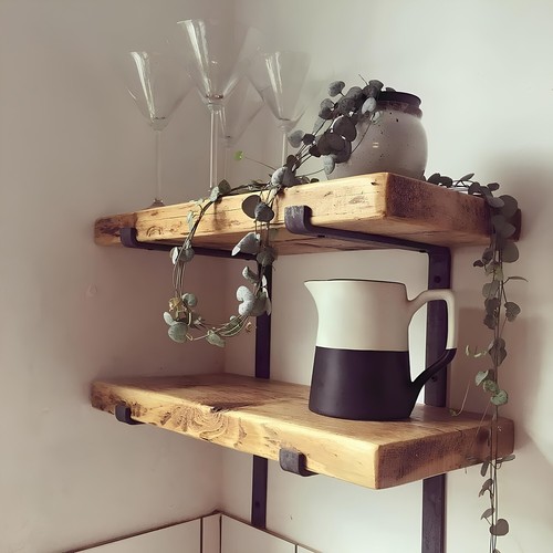 Rustic wooden shelf - rustic,
