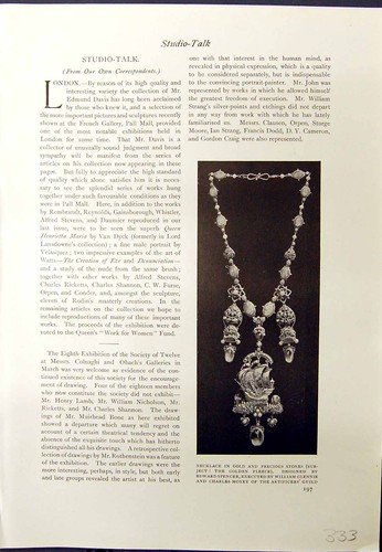 Antique print necklace - antique,