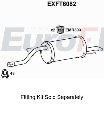 Rear muffler silencer - muffler, insert