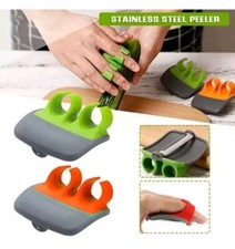 Finger Peeler Palm Hand For Vegetables  Potatoes Fruit Kitchen Dual Rubber Grips