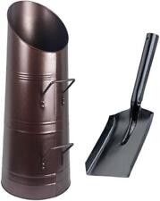 Heavy Duty Anthracite 23" Coal Hod,Bucket Scuttle Black Bronze Galvanized