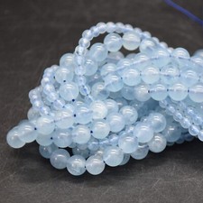 Aquamarine Round Beads - Grade