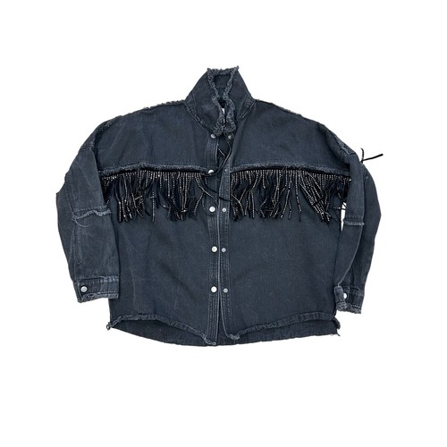 Zara black denim embellished - zara,