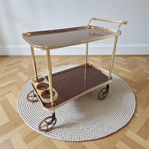 Vintage gold bar cart - gold,
