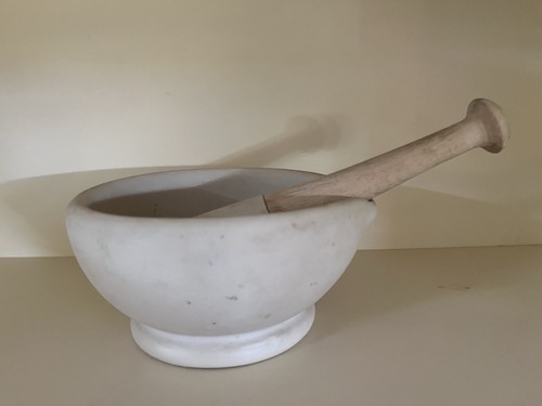 Large ceramic pestle and - ceramic,