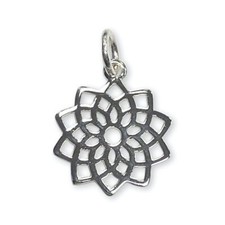 925 Sterling Silver CROWN CHAKRA pendant 15mm - wholesale finding